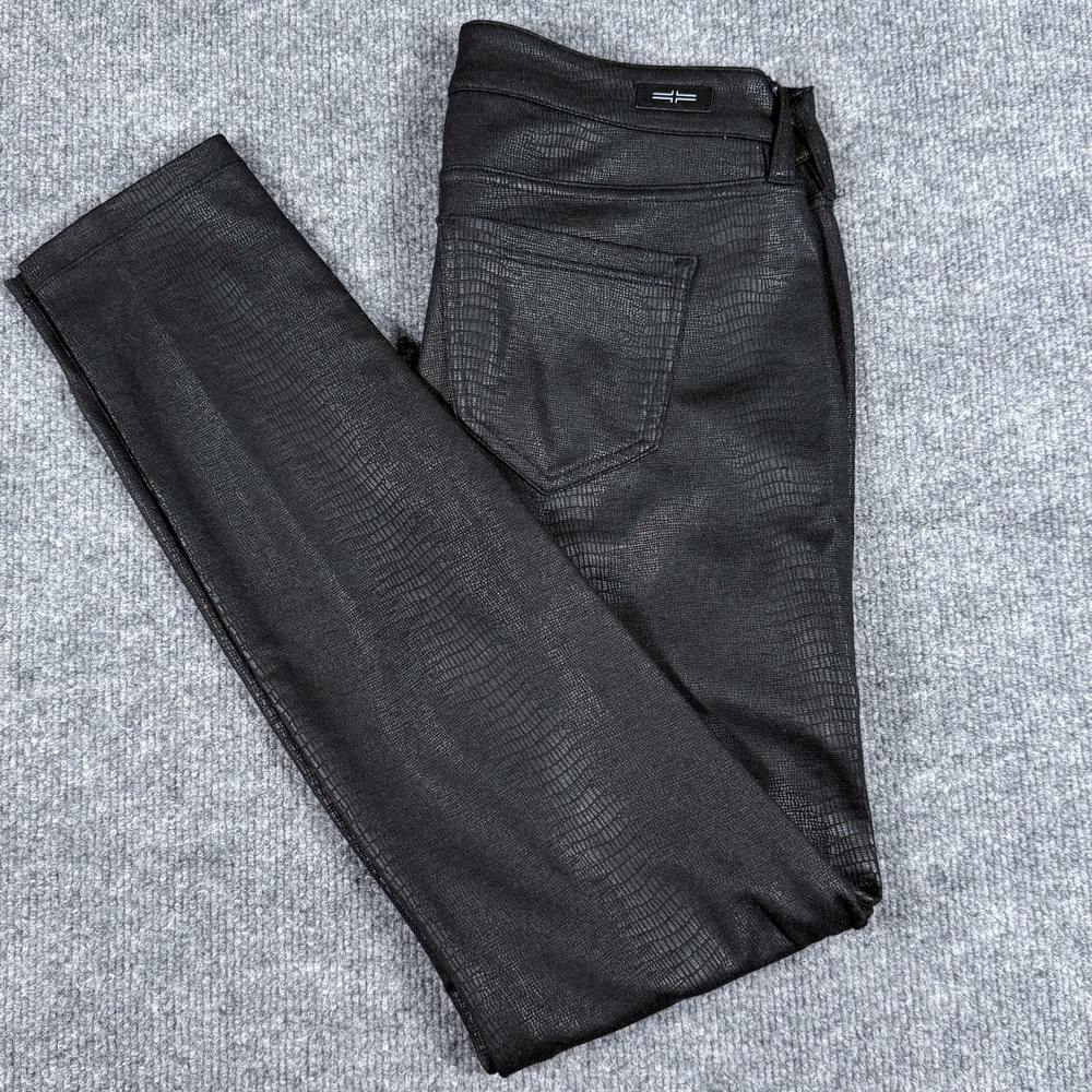 Liverpool Pants Womens 6 Slim Stretch Textured Faux Leather Skinny High Rise 28